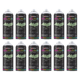 Set of Colour Coat Cool Green Spray Paint Cans for DIY projects, ideal for paint with spray gun use