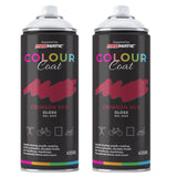 Colour Coat Crimson Red Gloss Spray Paint 400ML for perfect application with a paint with spray gun