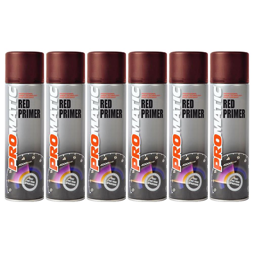 6X Promatic Red Primer Spray 500ml Spray Paint