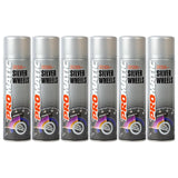 6X Promatic Wheel Silver Spray Paint 500ml Spray Paint