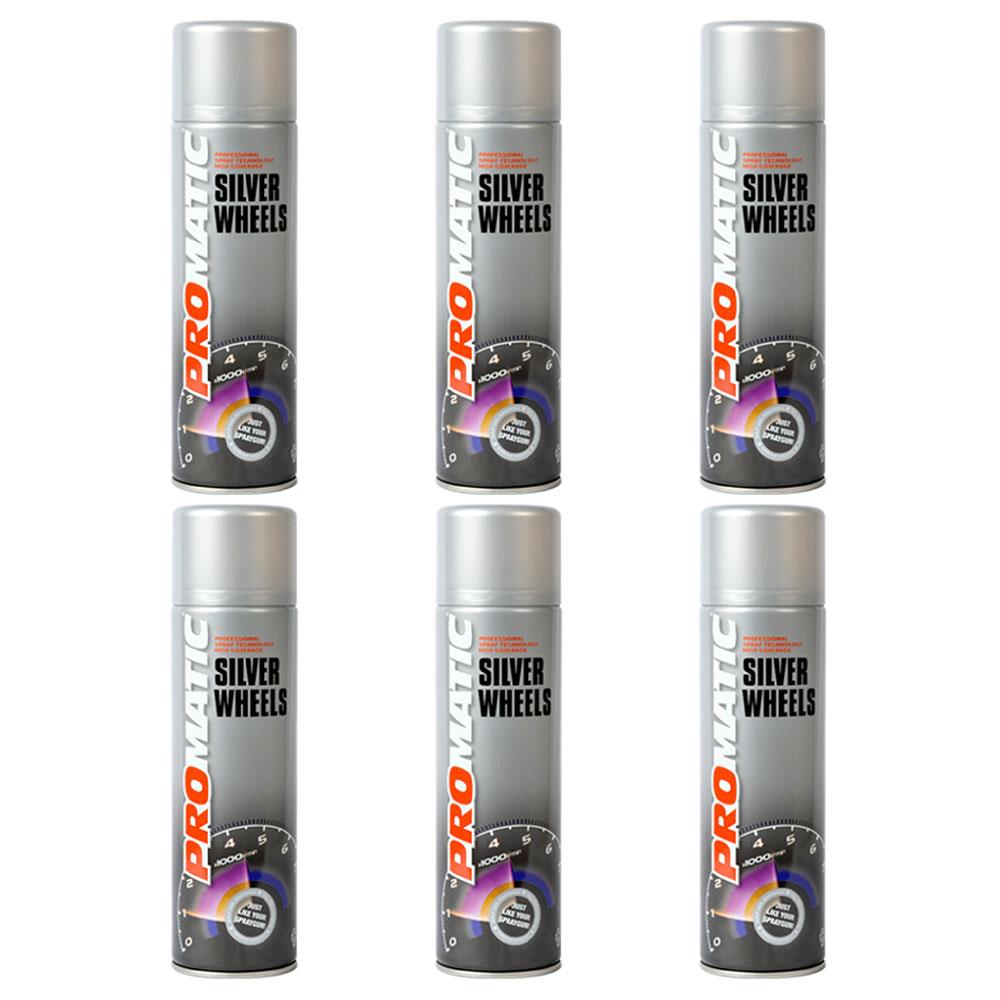 6X Promatic Steel Wheels Spray Paint 500ml Spray Paint