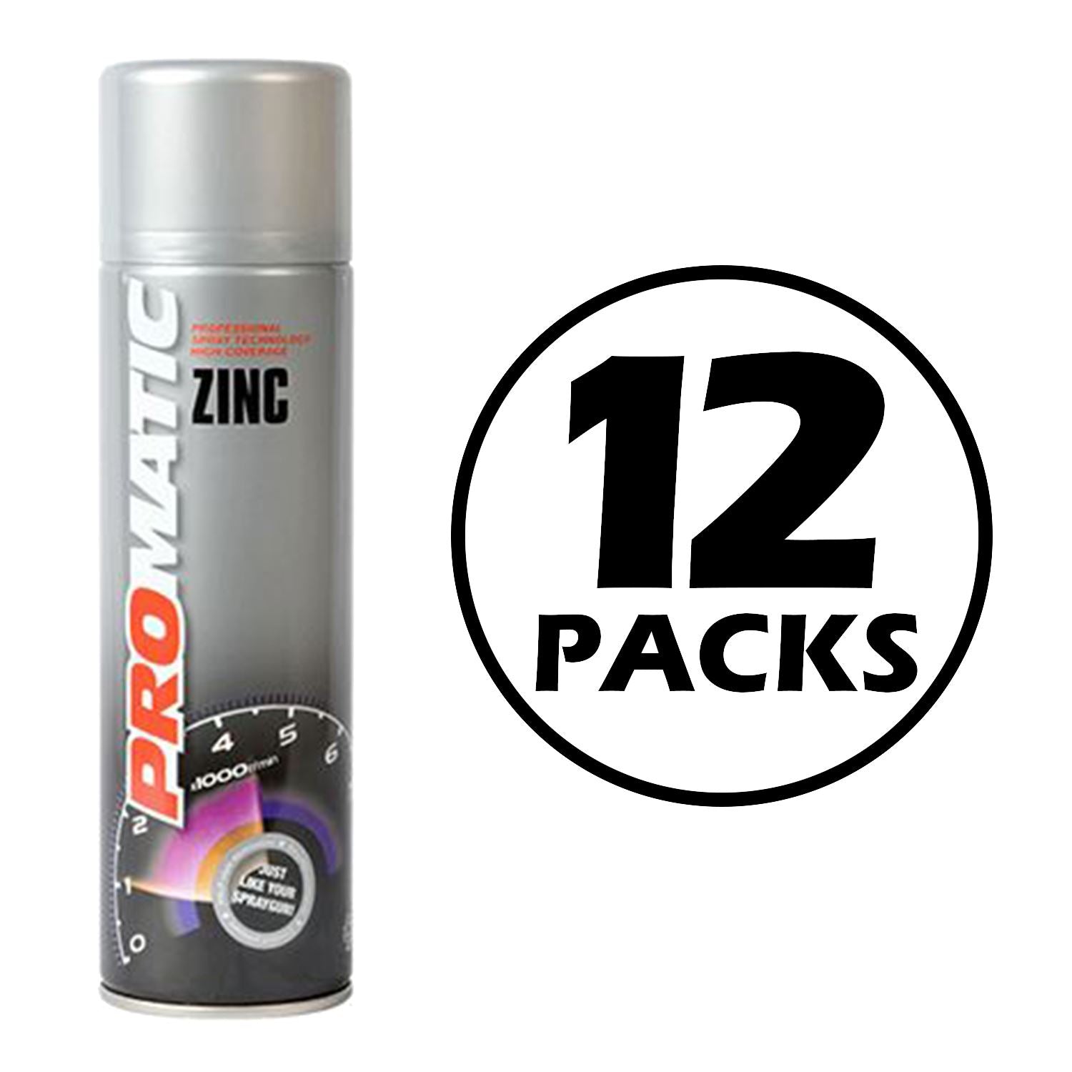 12X Promatic Zinc Rich Primer Spray 500ml Spray Paint
