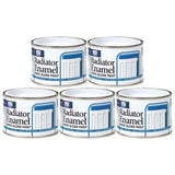 5X Radiator Enamel White Paint Tin 180ml Tin Paint