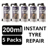 5X Bicycle Instant Tyre Fix 200ml Inflater