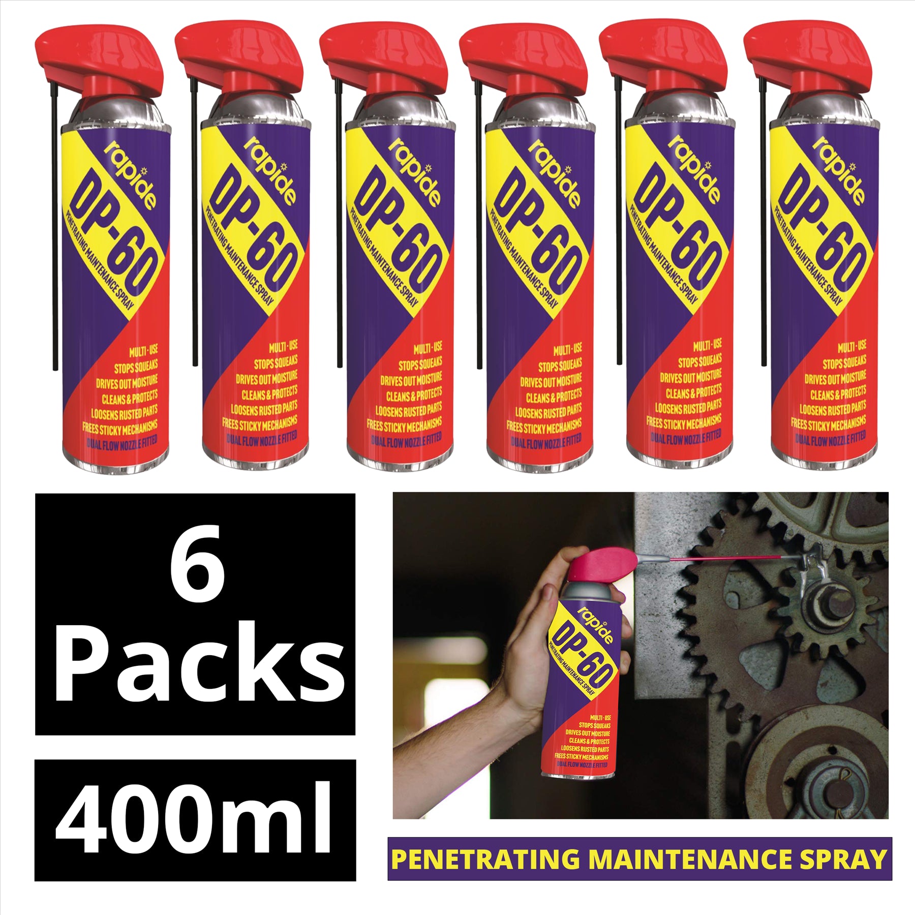 6X DP-60 With Control Nozzle 400ml Lubricant
