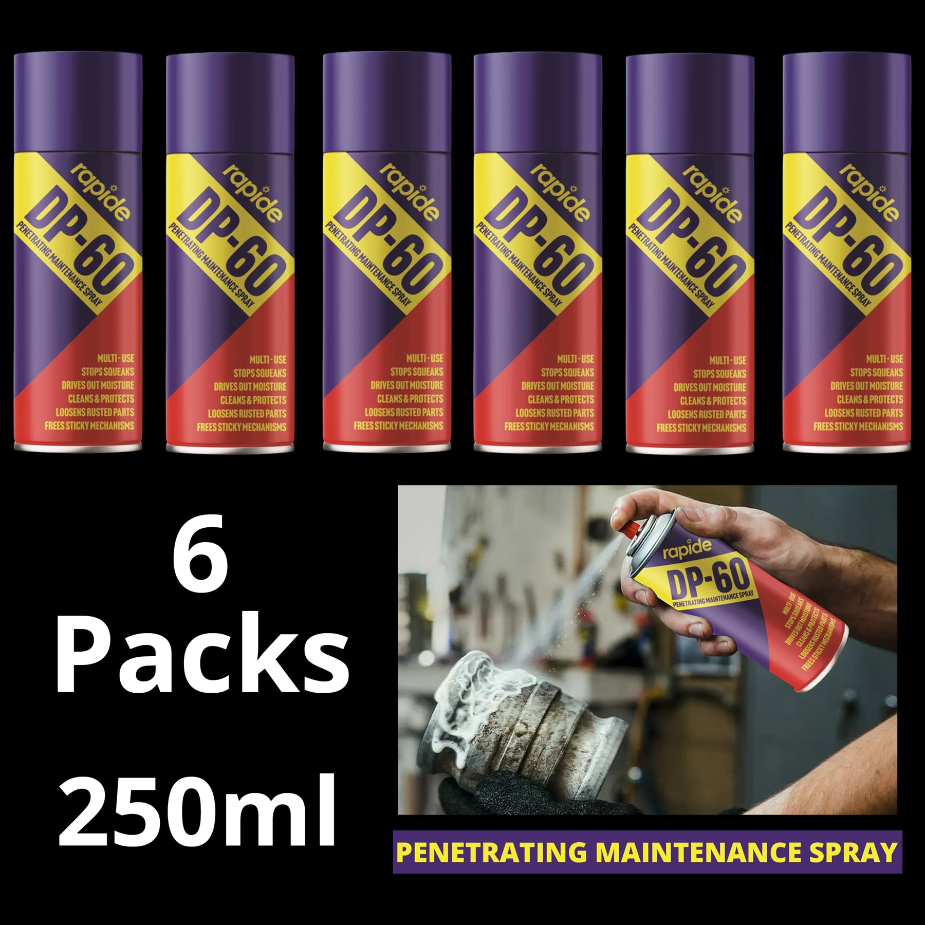 6X DP-60 Maintenance Spray 250ml Lubricant