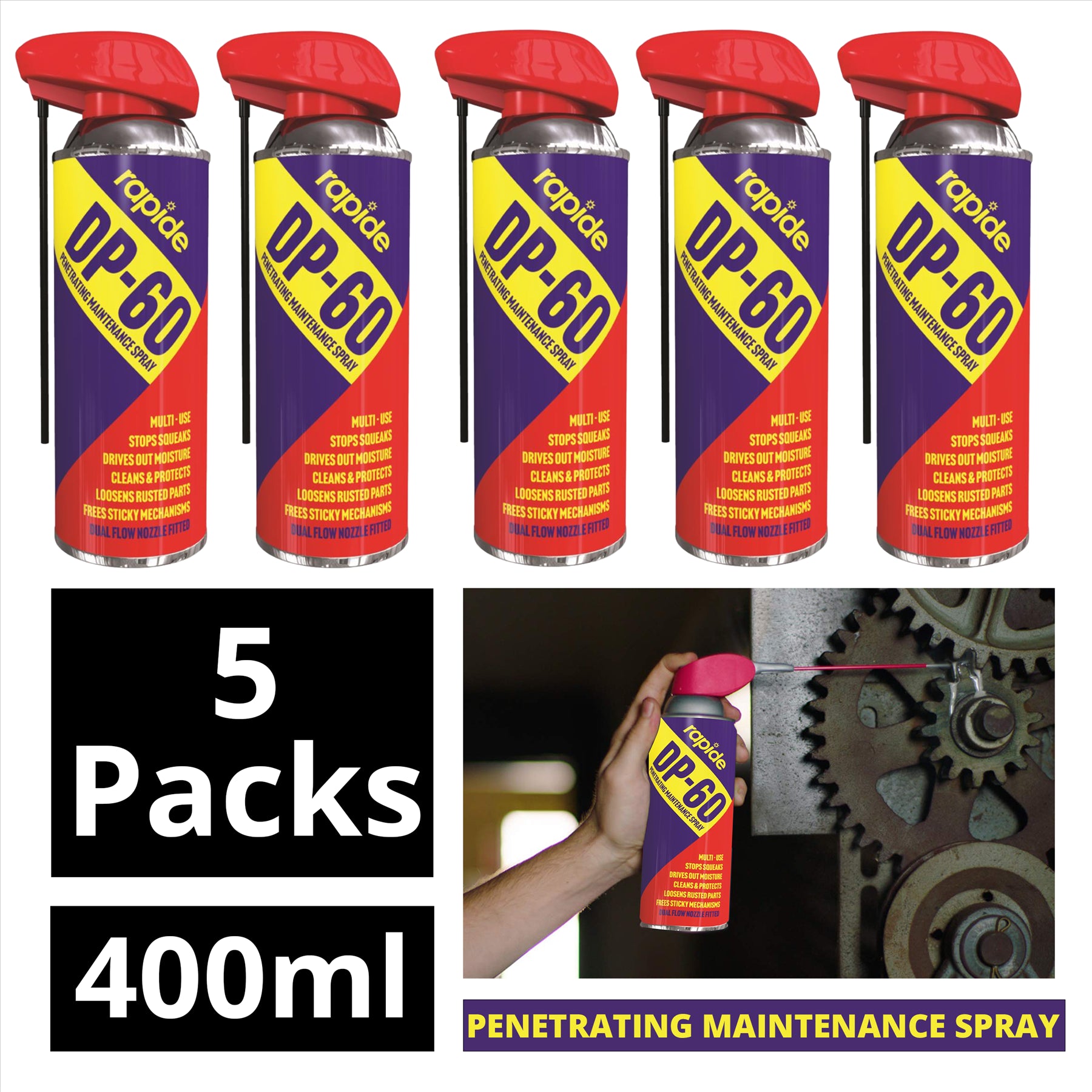 5X DP-60 With Control Nozzle 400ml Lubricant