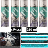 5X Rapide PTFE Lubricant Spray 250ml Spray Paint