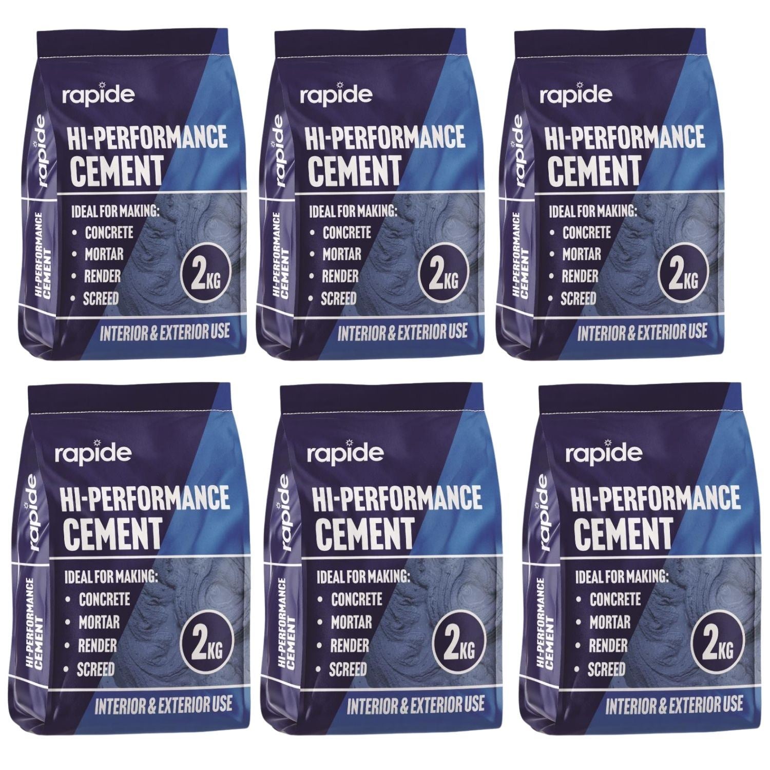 Rapide Hi-Performance Dry Cement 2kg Bags for Quick Repairs with rapid set cement