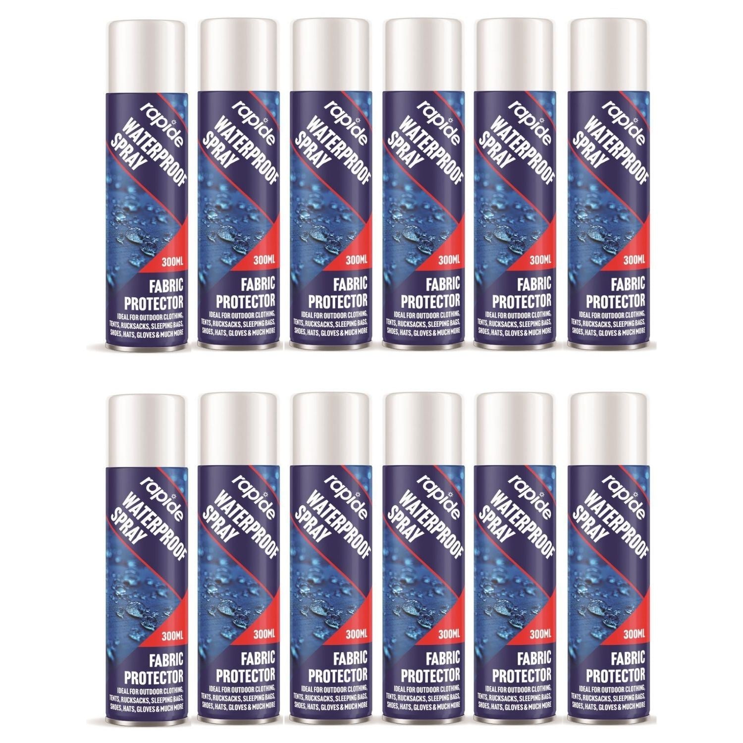 Rapide Waterproof Spray for fabric protection in 300ml cans, ideal for effective spray waterproofing