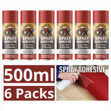 6X Saao Spray Adhesive 500ml Adhensive Spray