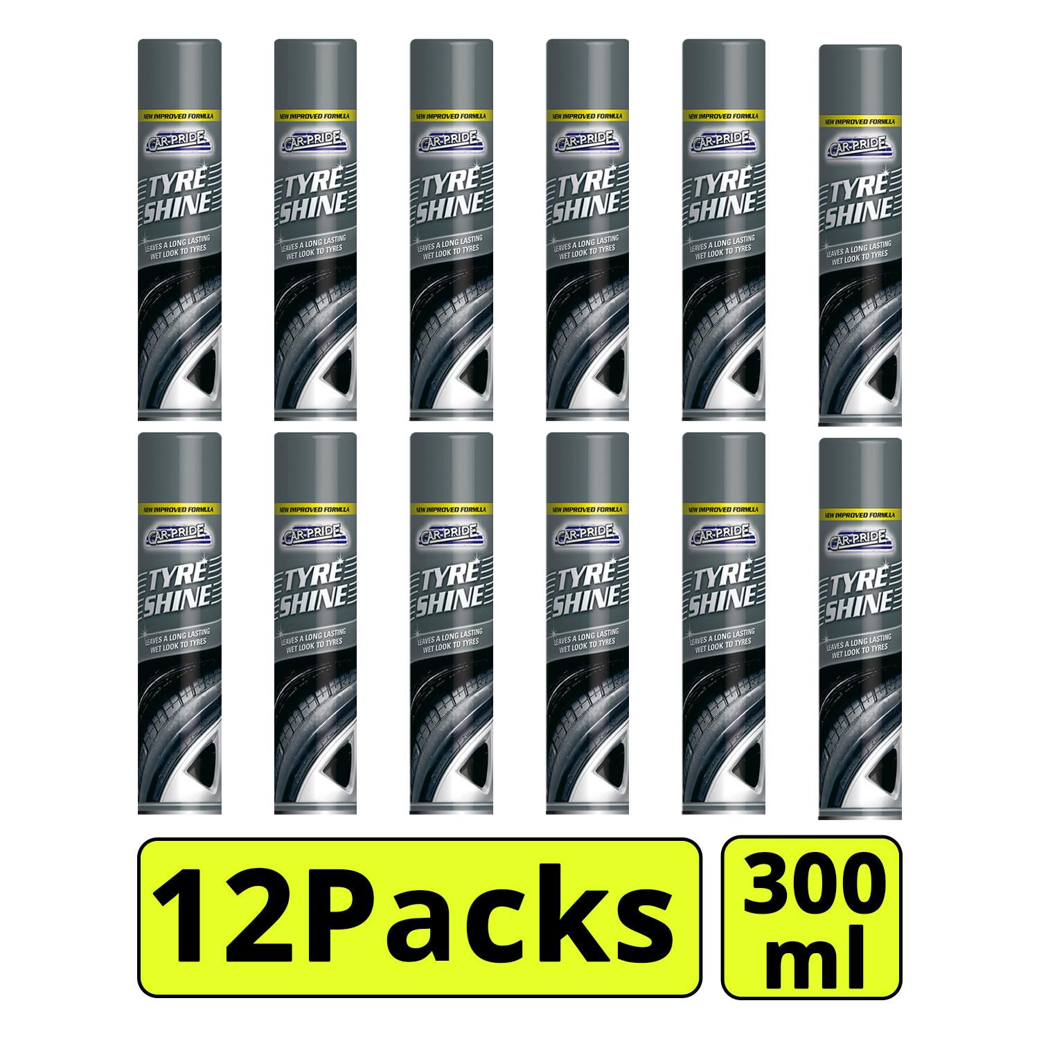 12X Car Pride Tyre Shine Spray 300ml Spray Paint