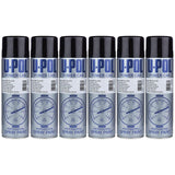 6X Upol Power Can Topcoat Gloss Black Aerosol Spray 500ml Spray Paint