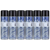 6X Upol Power Can Topcoat Matt Black Aerosol Spray 500ml Spray Paint