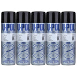 5X Upol Power Can Topcoat Matt Black Aerosol Spray 500ml Spray Paint