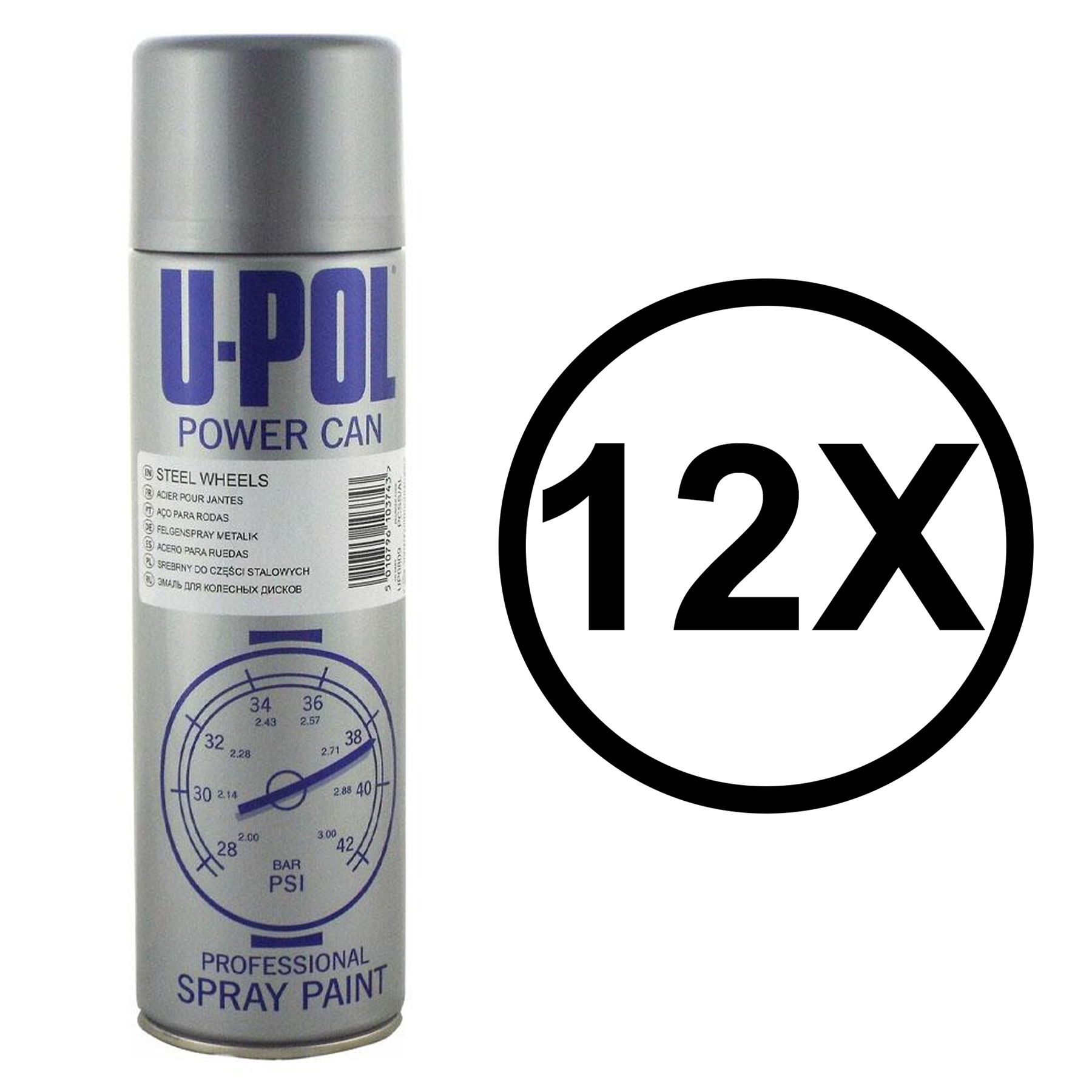 U-POL Professional Steel Wheel Spray Paint 500ml Can for Durable Finishes and Easy Application