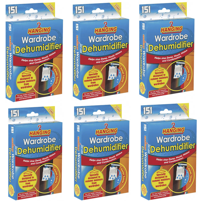 6X Hanging Wardrobe Dehumidifier Dehumidifier
