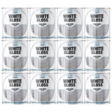 12X White Gloss Non-Drip Paint 300ml Tin Paint