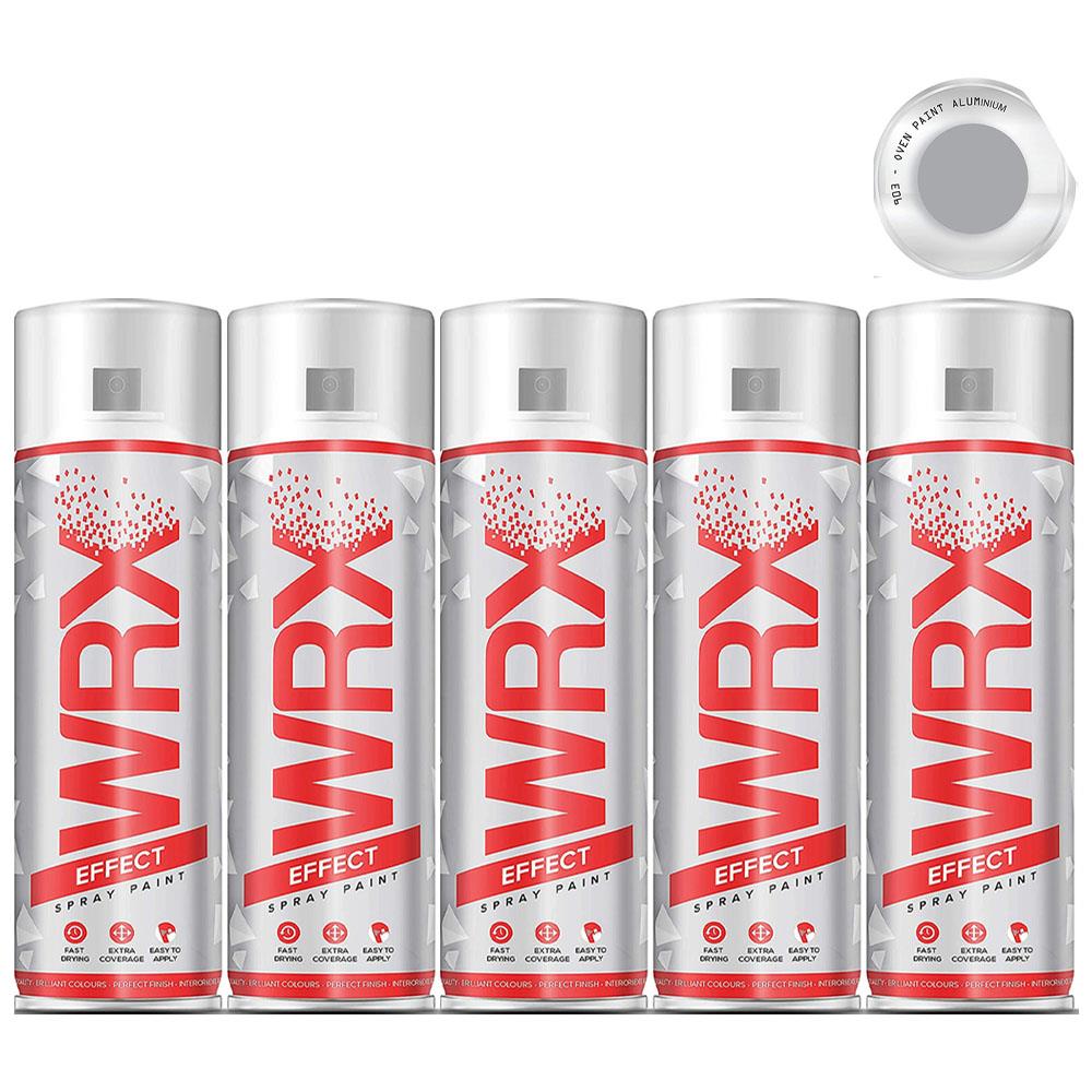 5X WRX Oven Aluminium Spray Paint 400ml Spray Paint