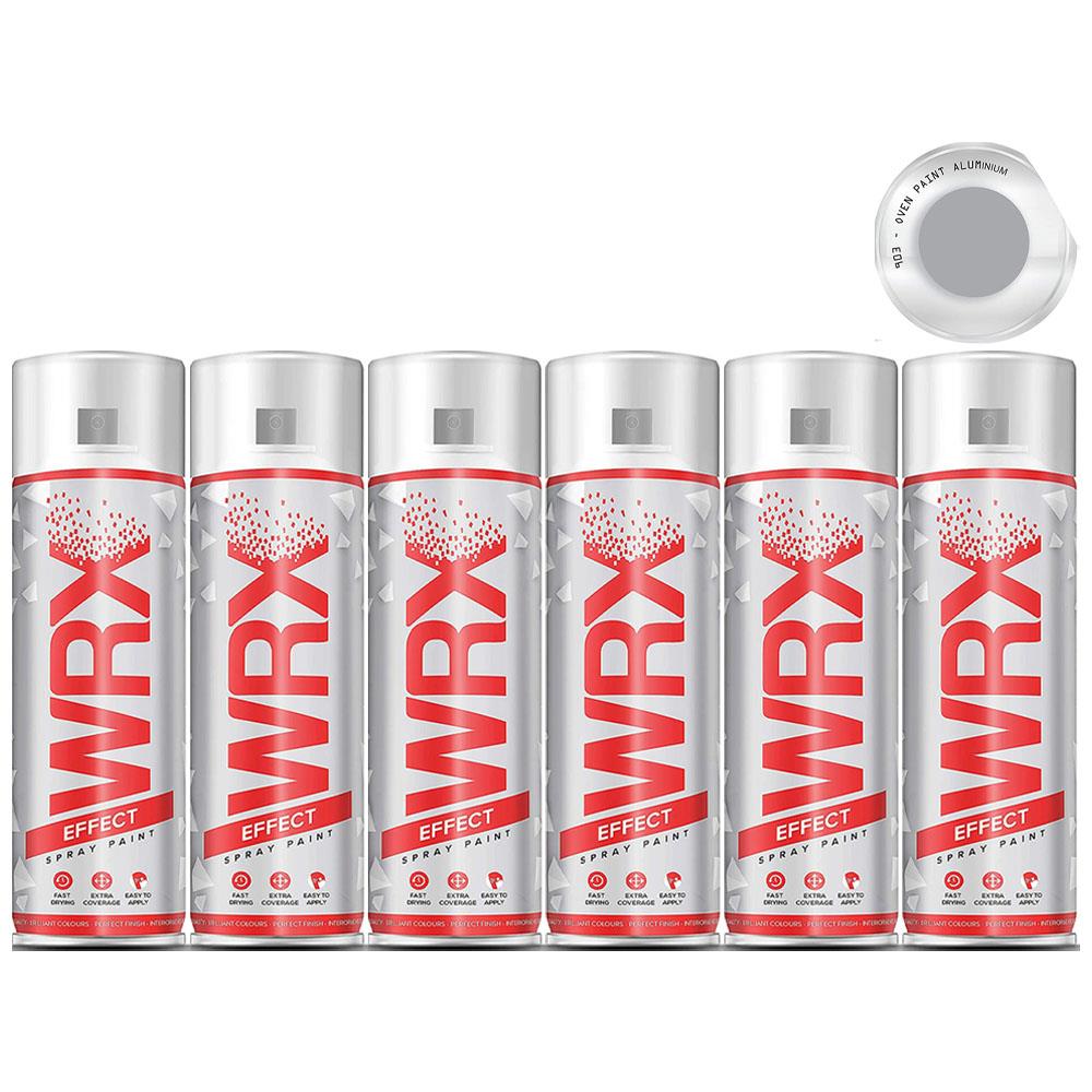 6X WRX Oven Aluminium Spray Paint 400ml Spray Paint