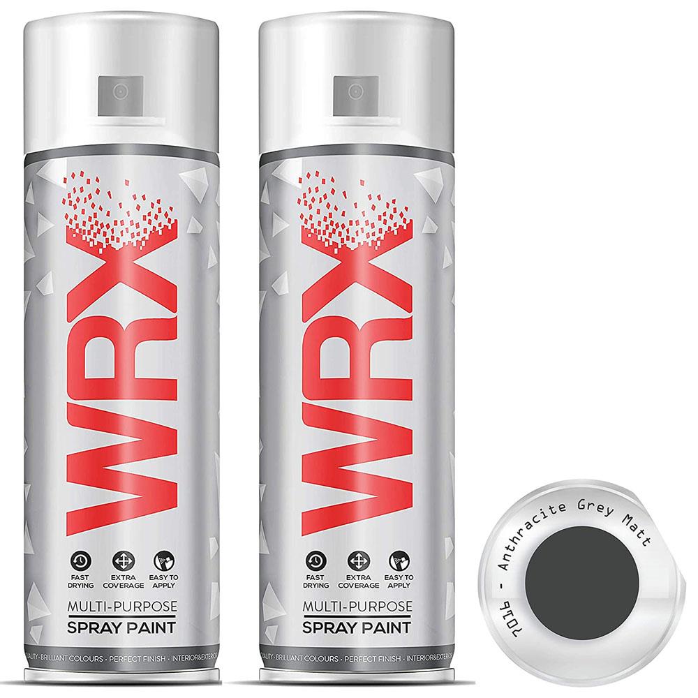 2X WRX Anthracite Grey Matt Spray Paint 400ml RAL 7016 Spray Paint