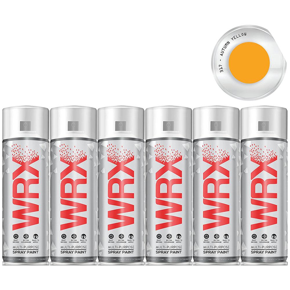 6X WRX Autumn Yellow Spray Paint 400ml Spray Paint