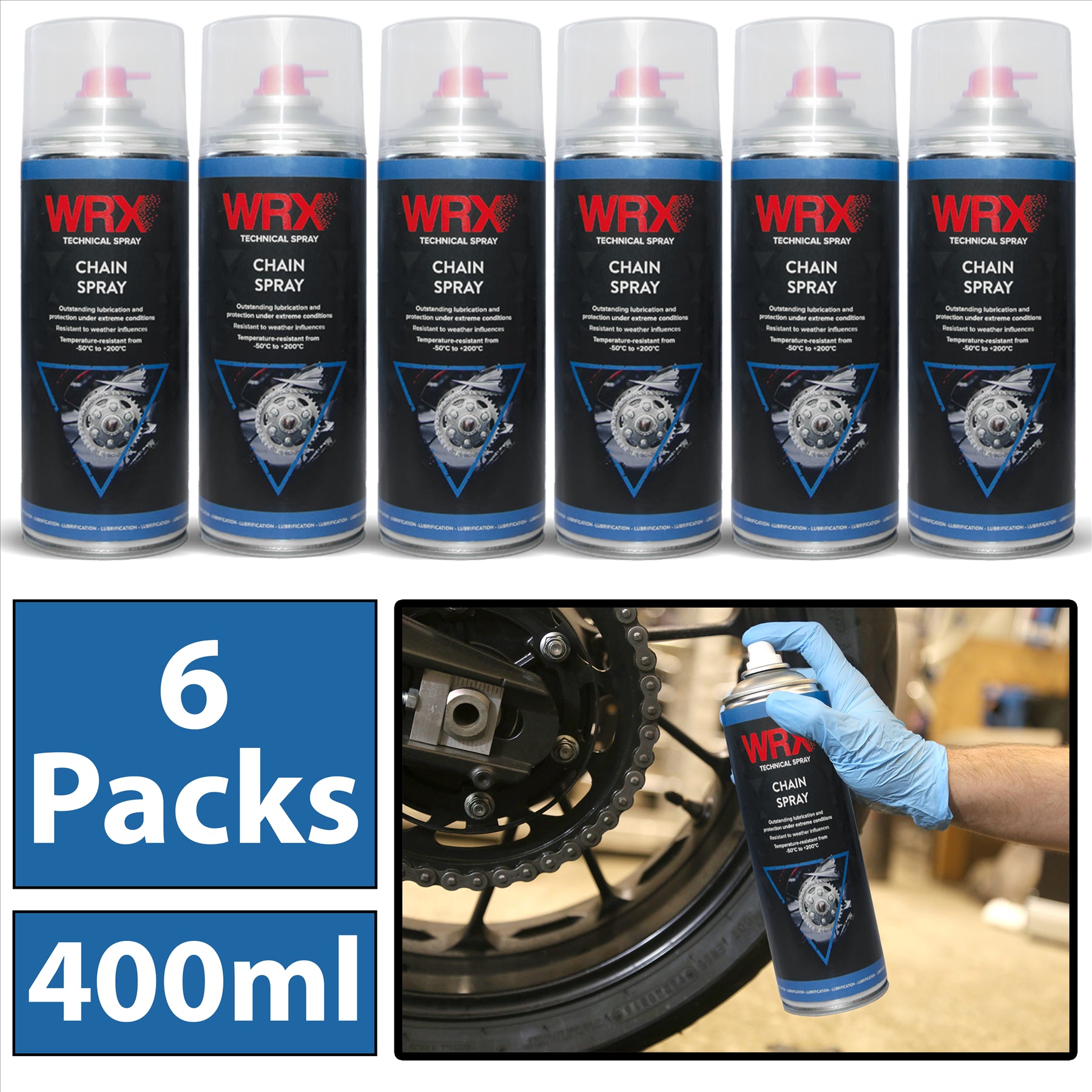6X WRX Chain Spray 400ml Technical Spray