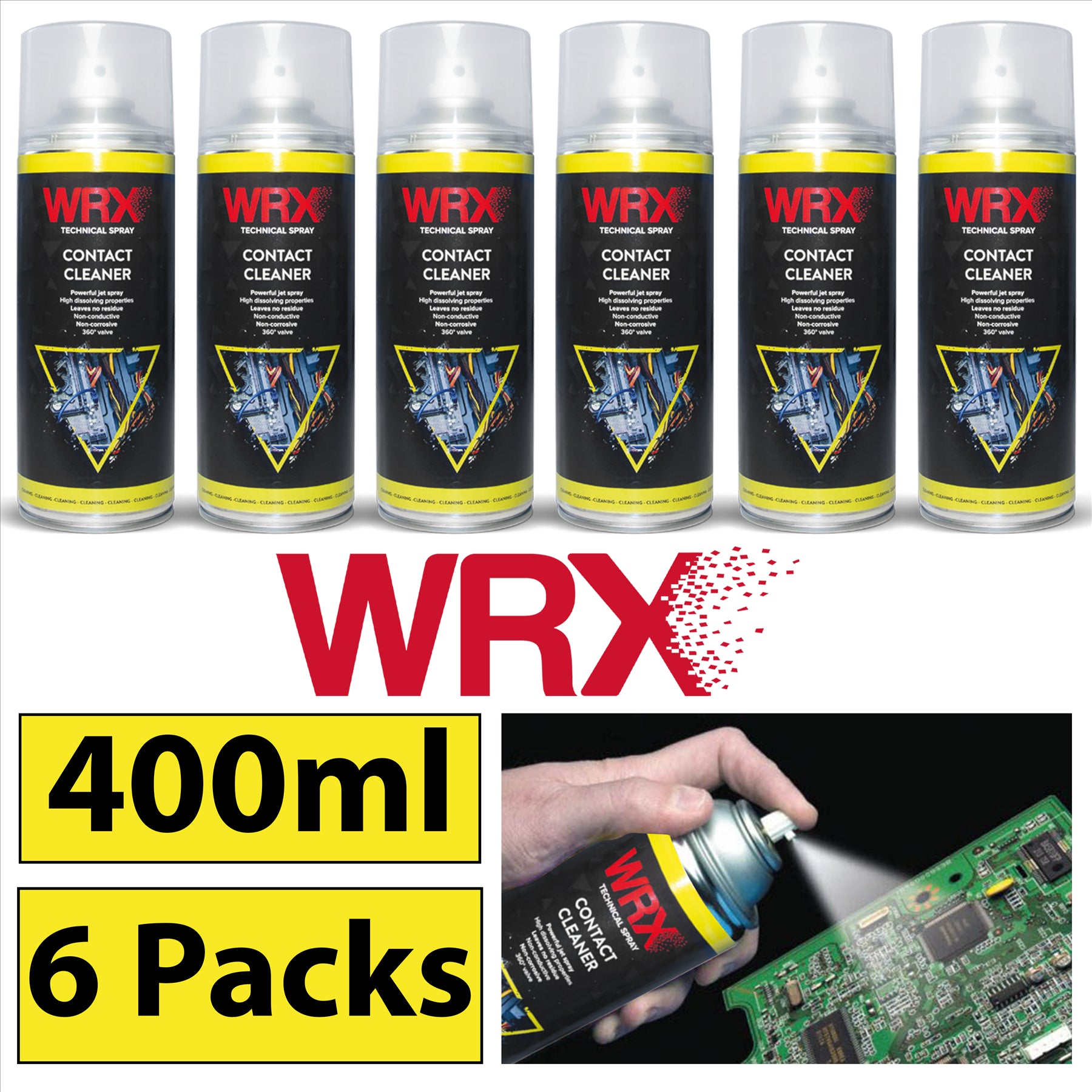 6X WRX Contact Cleaner Spray 400ml Technical Spray