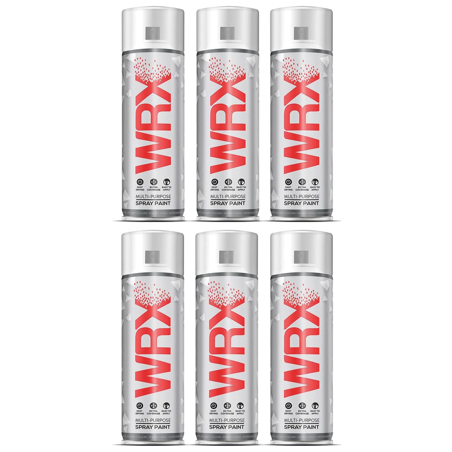 6X WRX Diamond Black Spray Paints 400ml Technical Spray