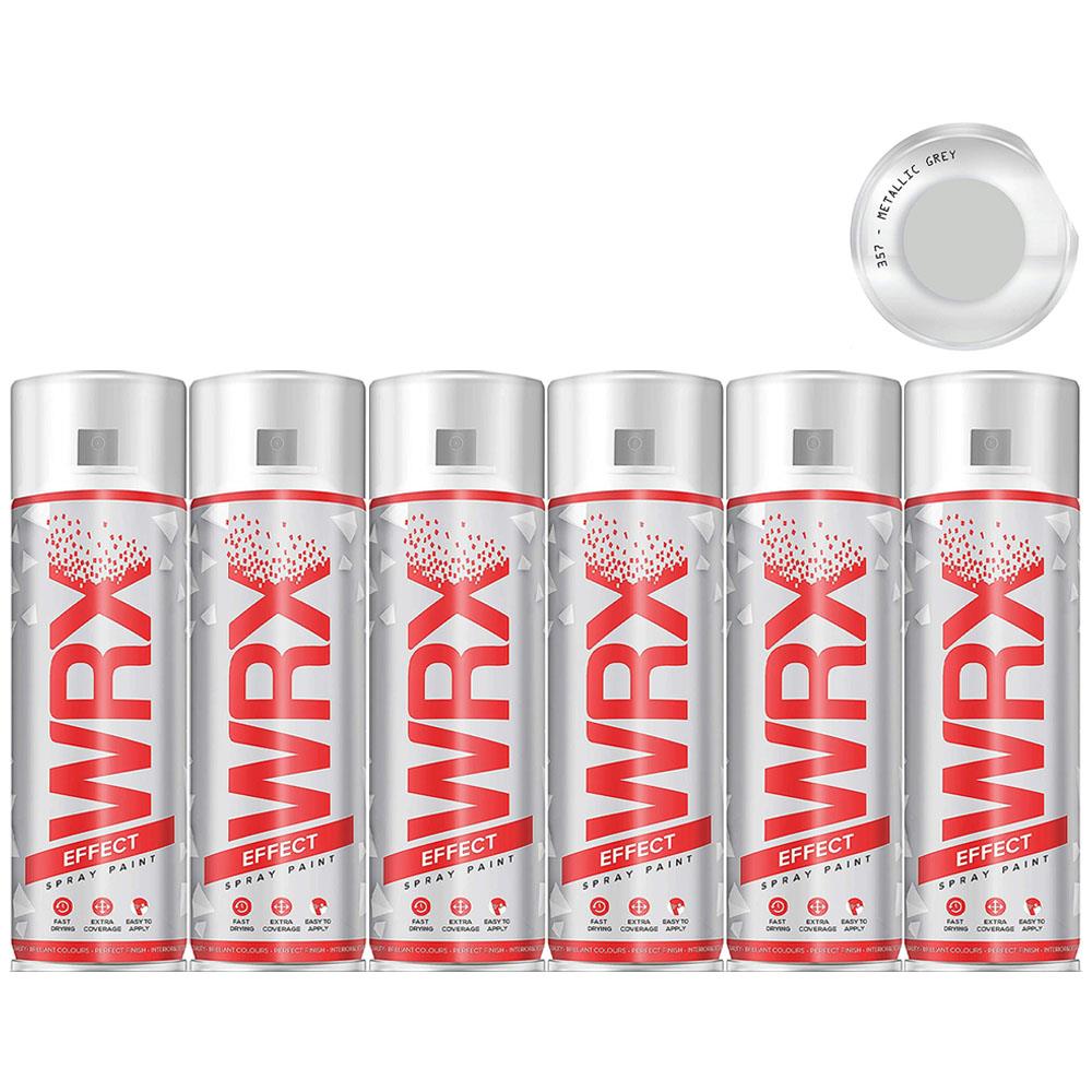 6X WRX Metallic Grey Spray Paint 400ml Spray Paint
