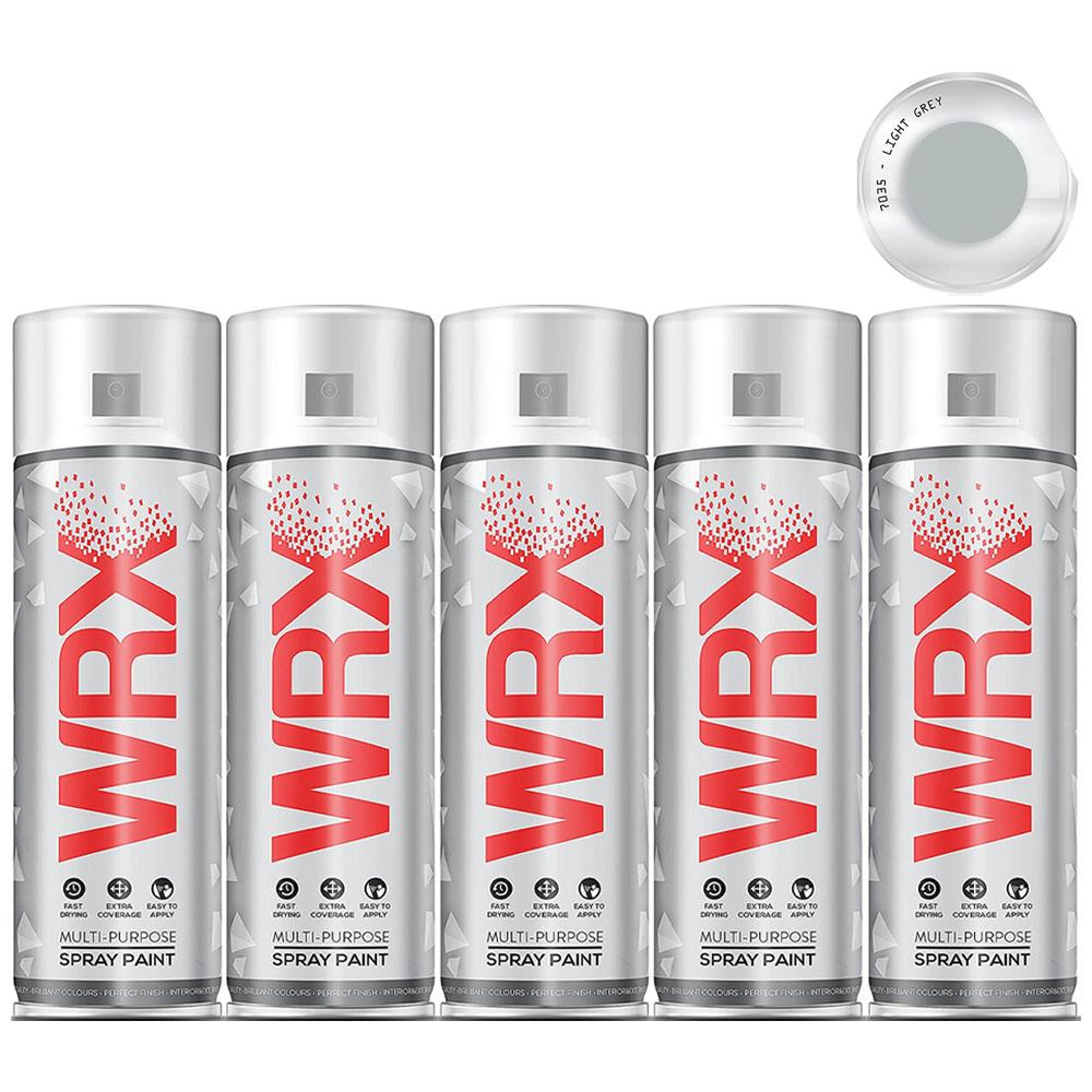 5X WRX Flat Light Grey Spray Paint 400ml Spray Paint