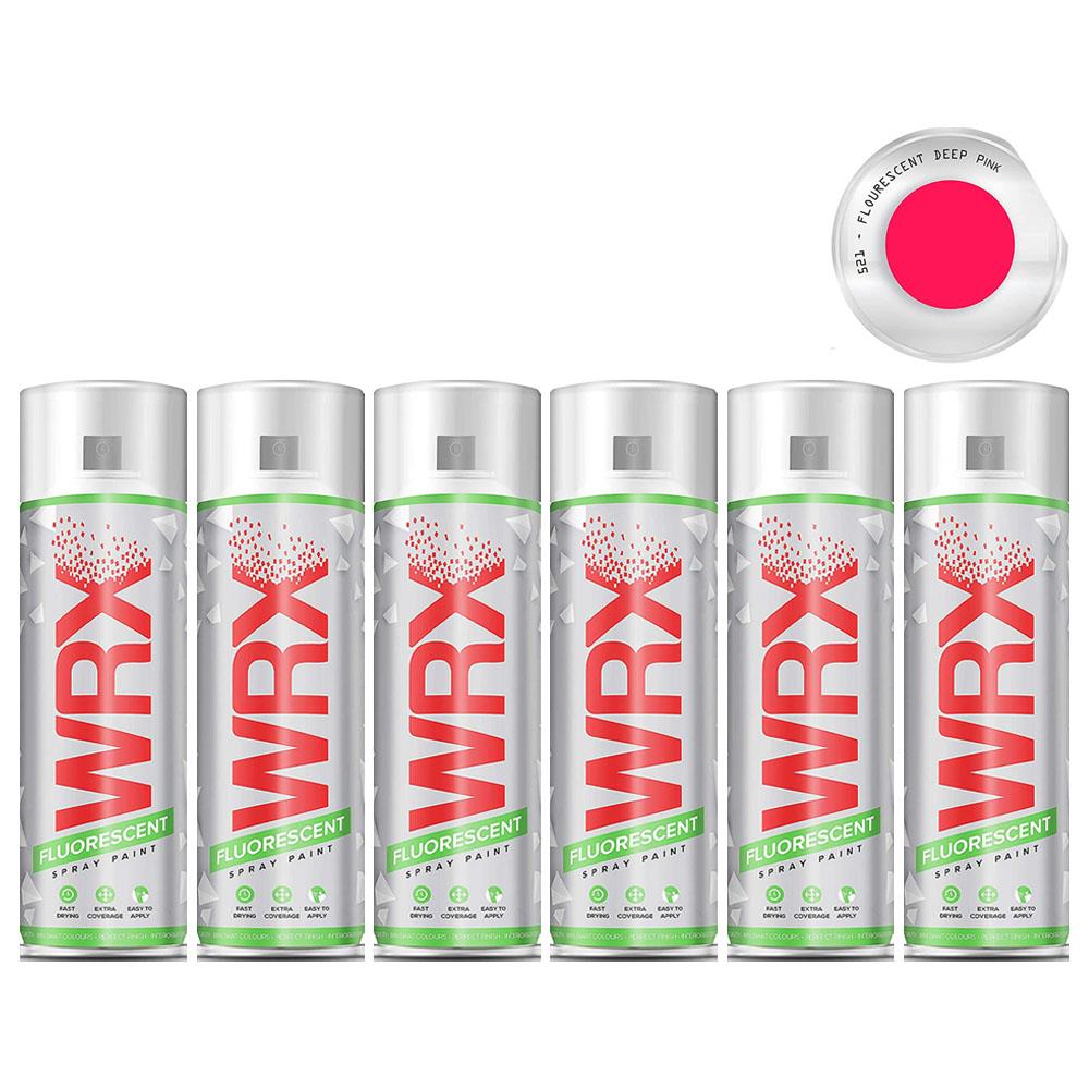 6X WRX Fluorescent Deep Pink Spray Paint 400ml Spray Paint