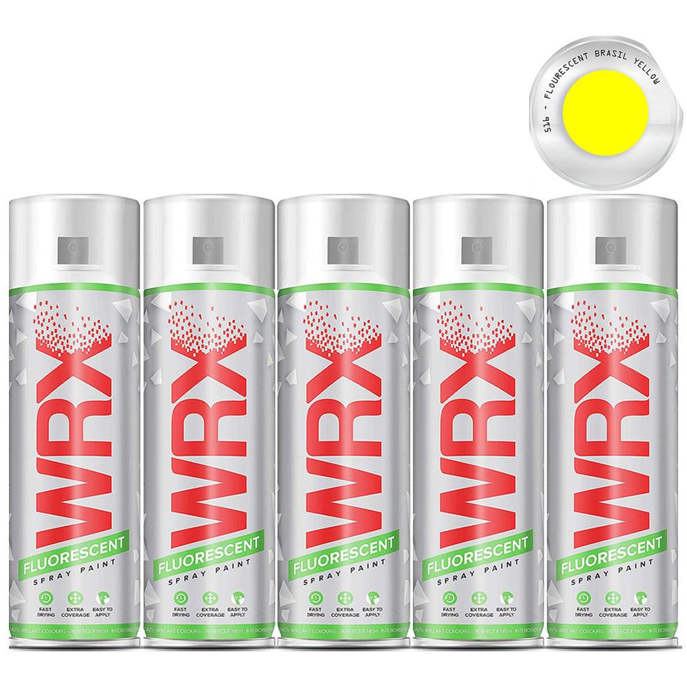 5X WRX Fluorescent Brazil Yellow Spray Paint 400ml Spray Paint