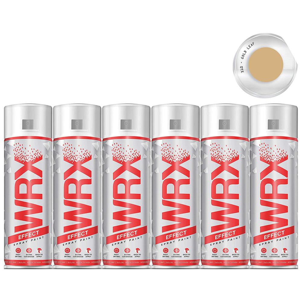 6X WRX Gloss Gold Leaf Spray Paint 400ml Spray Paint