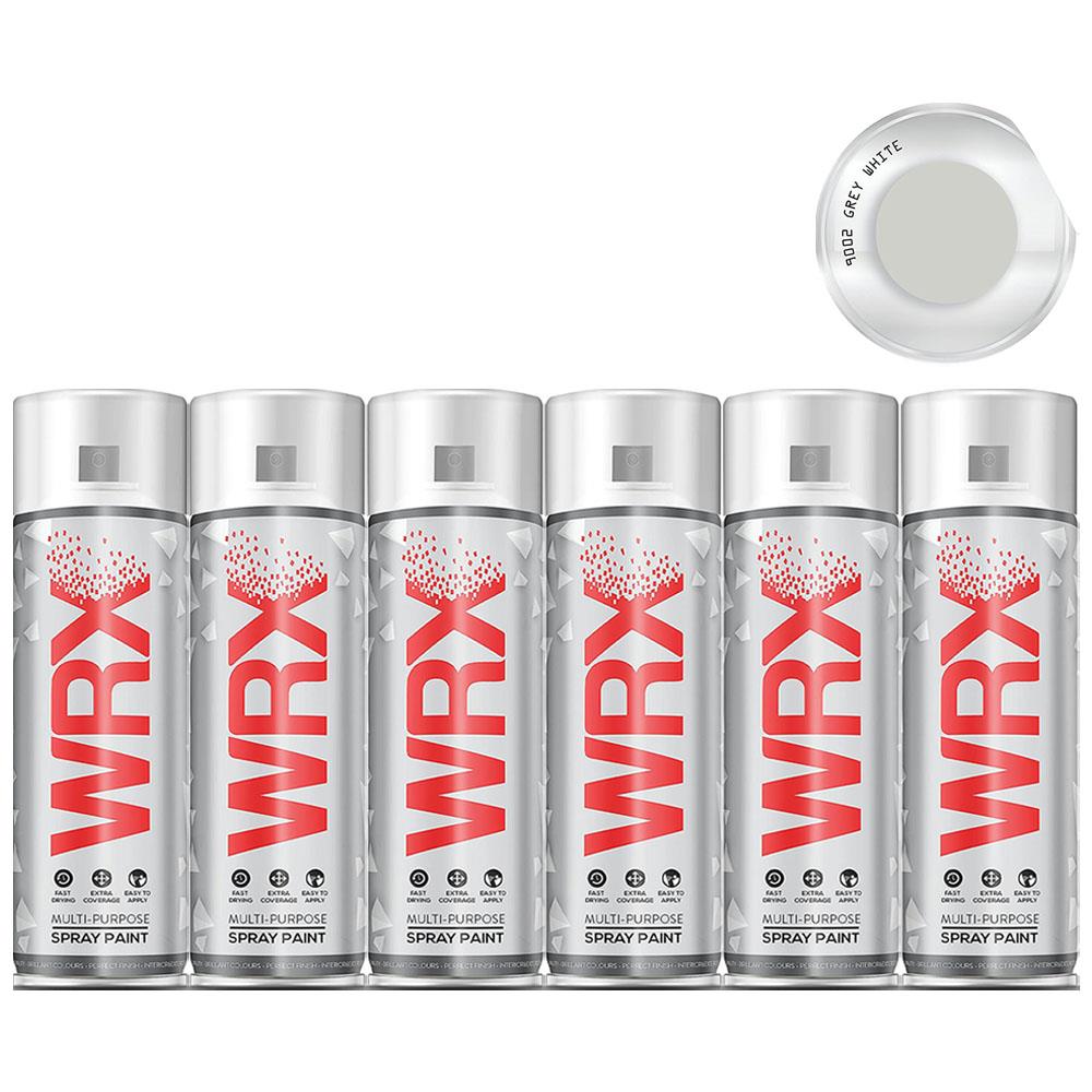 6X WRX Grey White Spray Paint 400ml Spray Paint