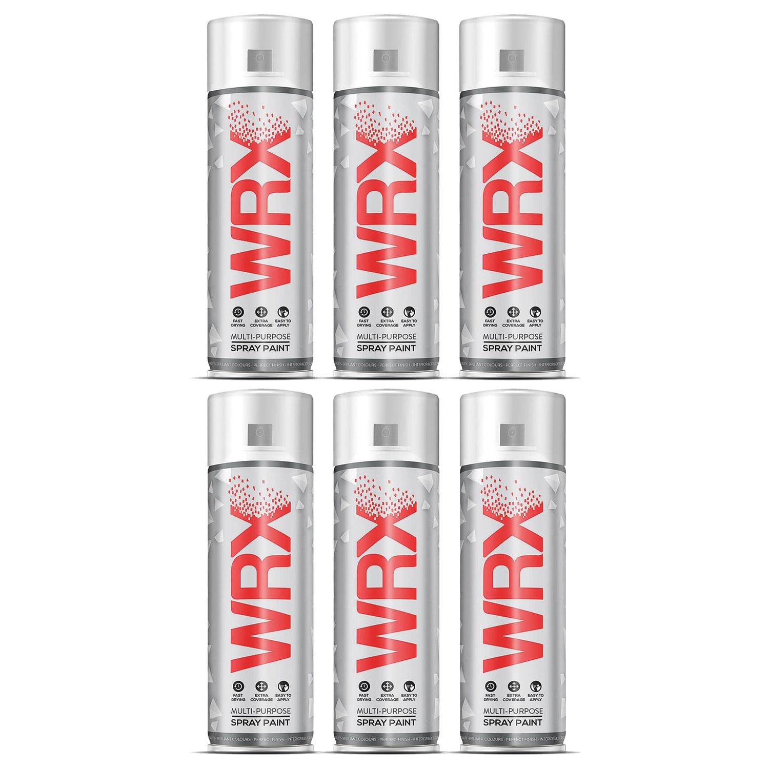 6X WRX Gun Metal Grey Spray Paints 400ml Technical Spray