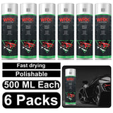 6X WRX High Gloss Black Rally Paint 500ml Technical Spray