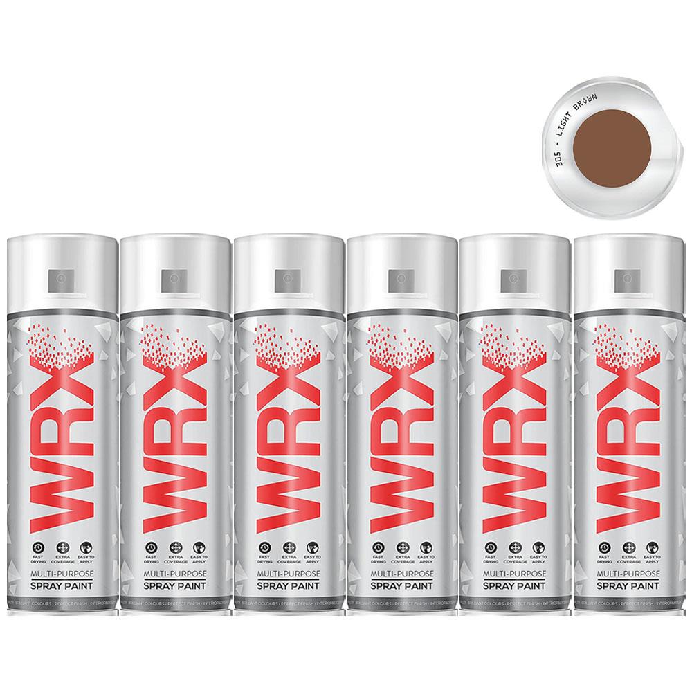 6X WRX Light Brown Spray Paint 400ml Spray Paint