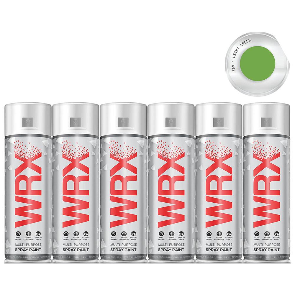 6X WRX Flat Light Green Spray Paint 400ml Spray Paint