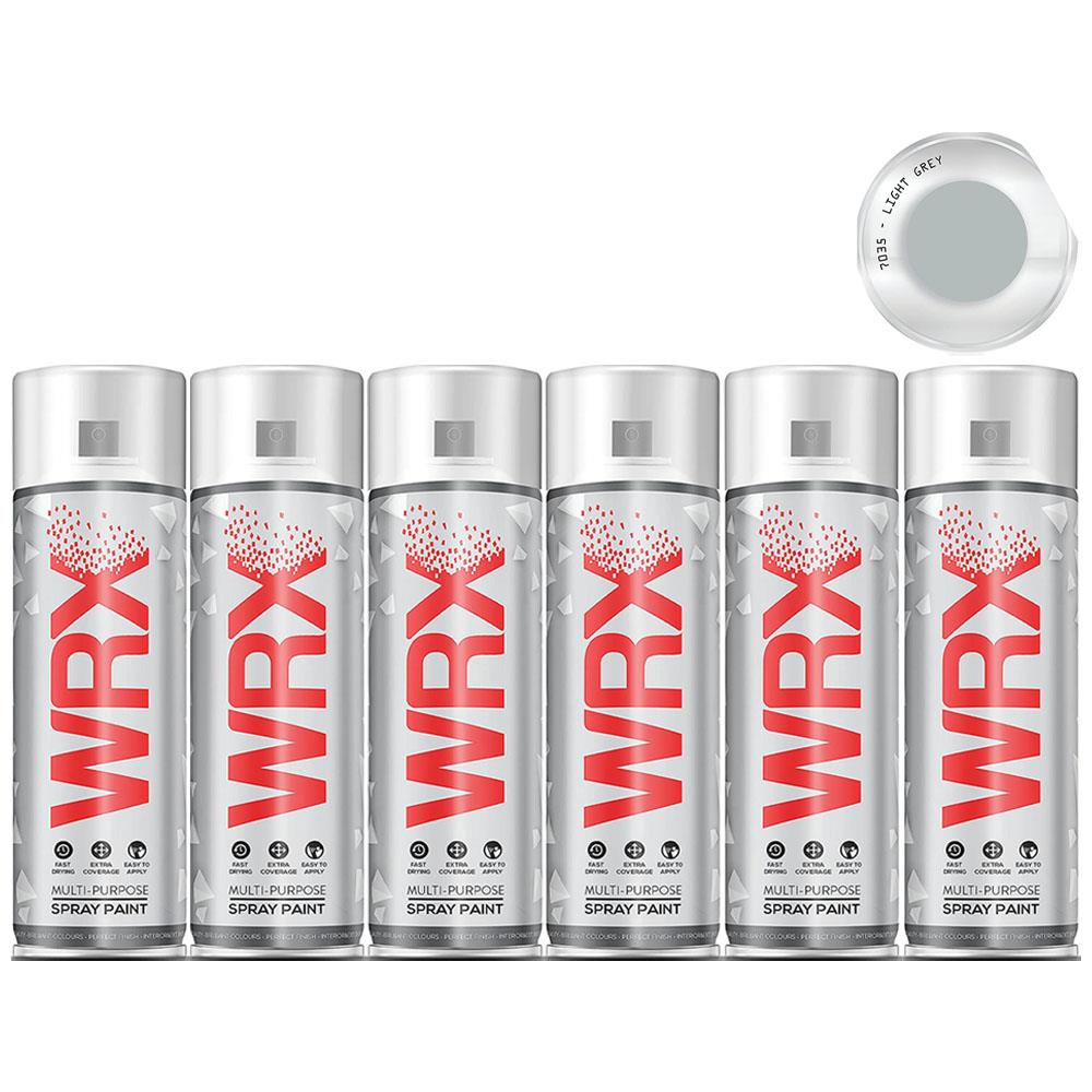 6X WRX Flat Light Grey Spray Paint 400ml Spray Paint