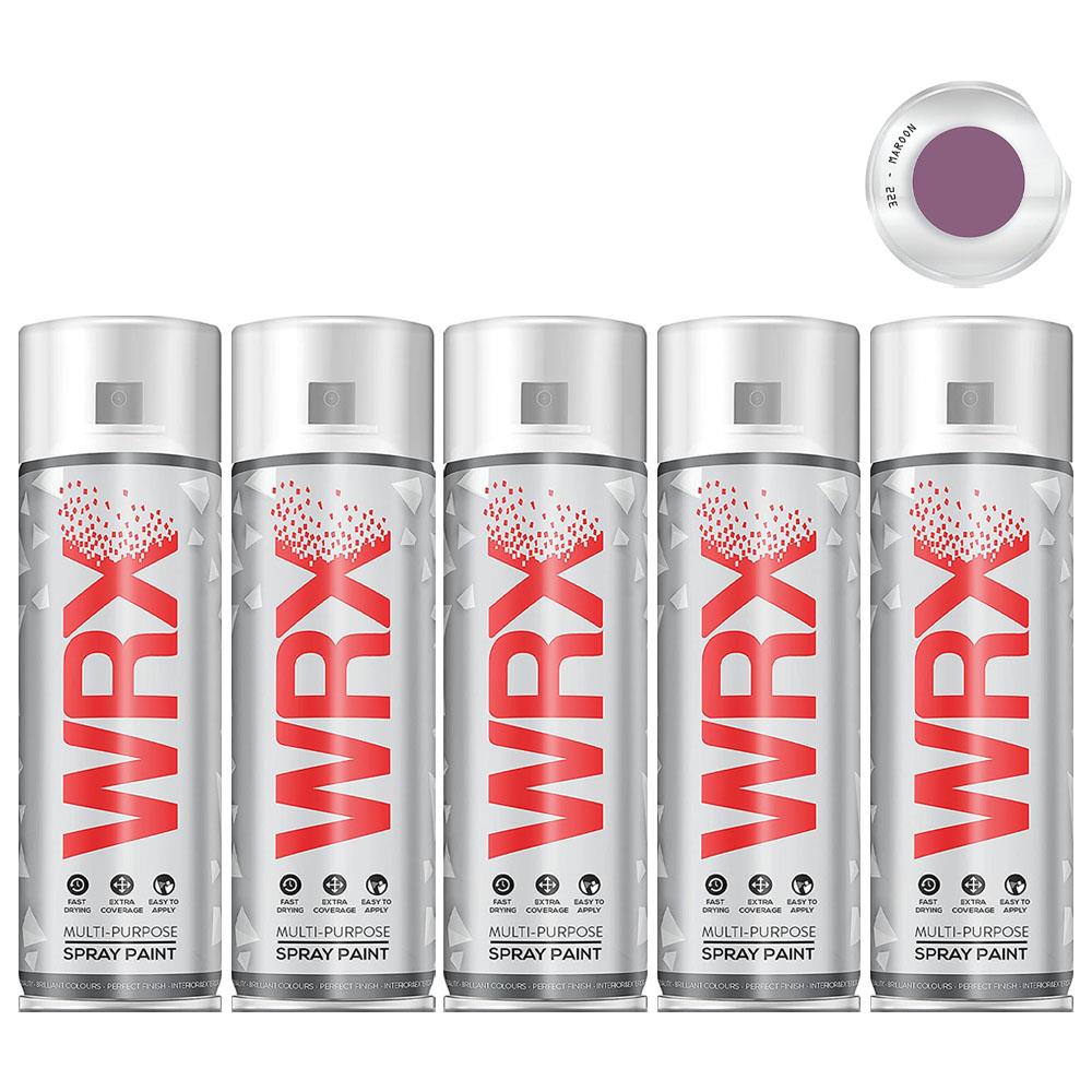 5X WRX Flat Maroon Spray Paint 400ml Spray Paint