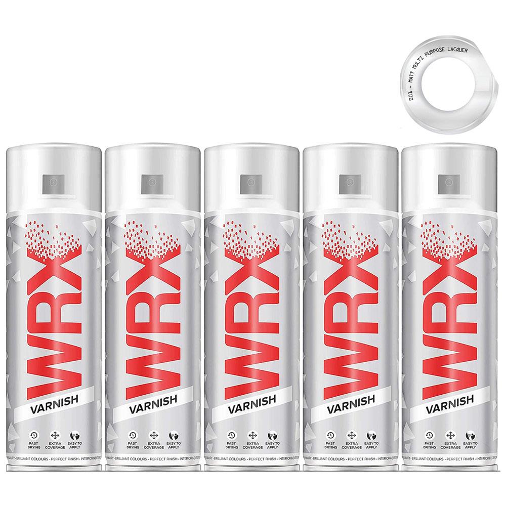 5X WRX Matt Varnish Spray Paint 400ml Spray Paint