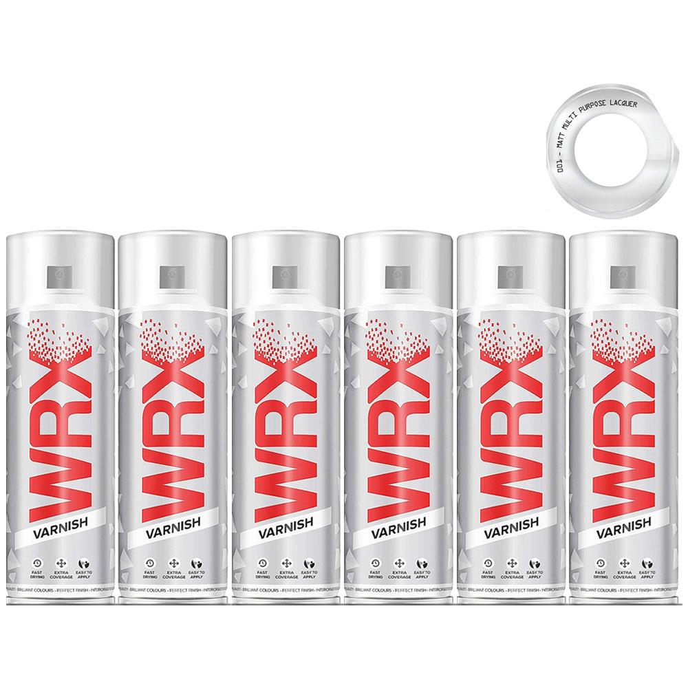6X WRX Matt Varnish Spray Paint 400ml Spray Paint