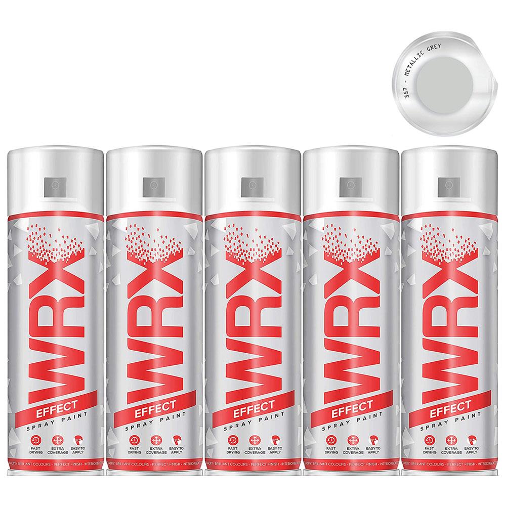 5X WRX Metallic Grey Spray Paint 400ml Spray Paint