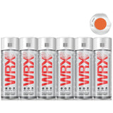 6X WRX Flat Orange Spray Paint 400ml Spray Paint