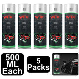 5X WRX High Gloss Black Rally Paint 500ml Technical Spray