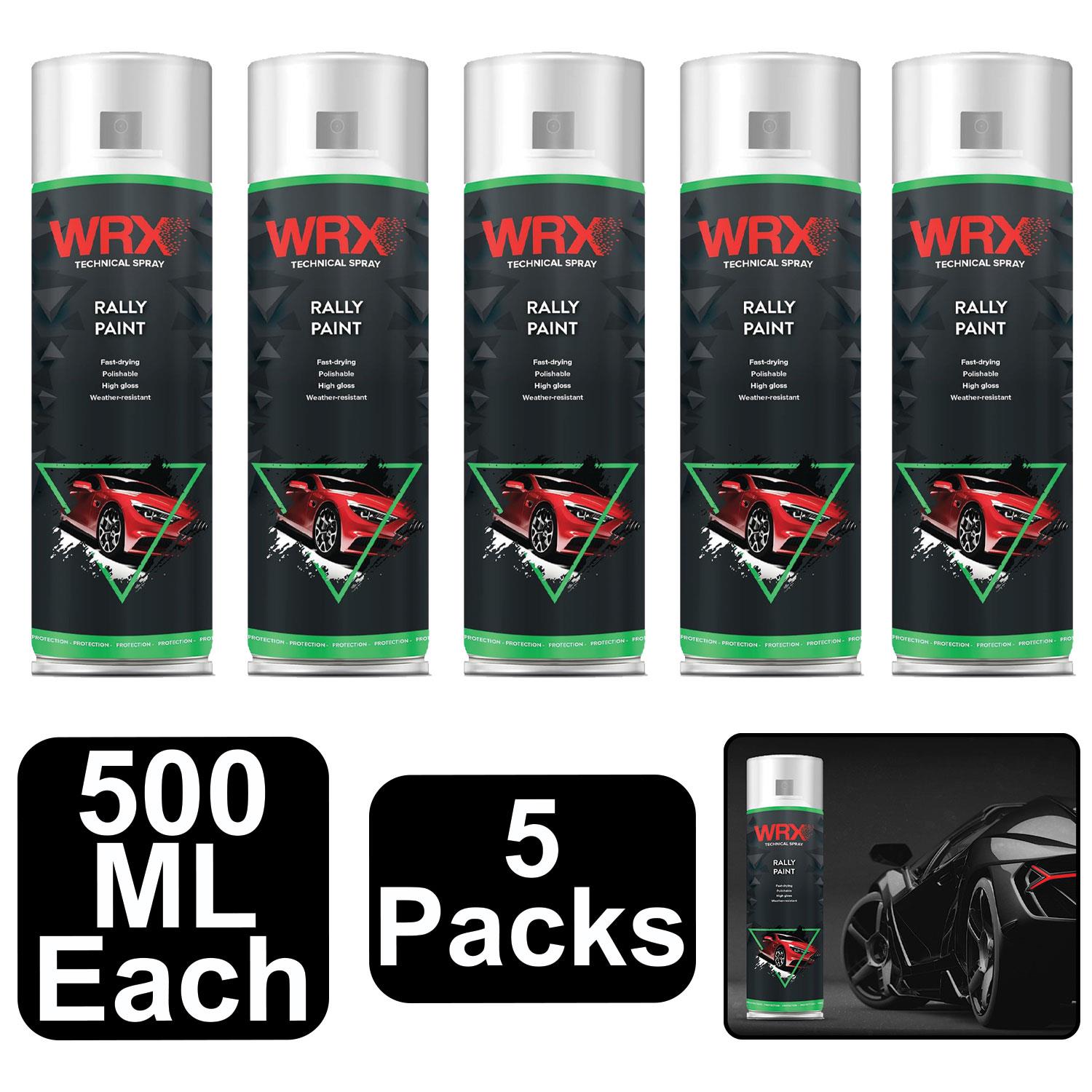 5X WRX Matt Black Rally Paint 500ml Technical Spray