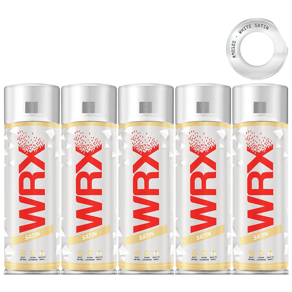 5X WRX Satin White Spray Paint 400ml Spray Paint
