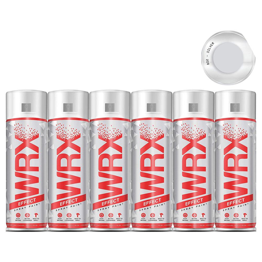 6X WRX Silver Spray Paint 400ml Spray Paint