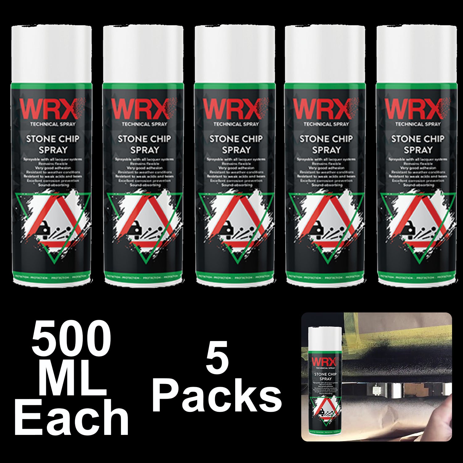 5X WRX Stone Chip Spray Spray 500ml Technical Spray